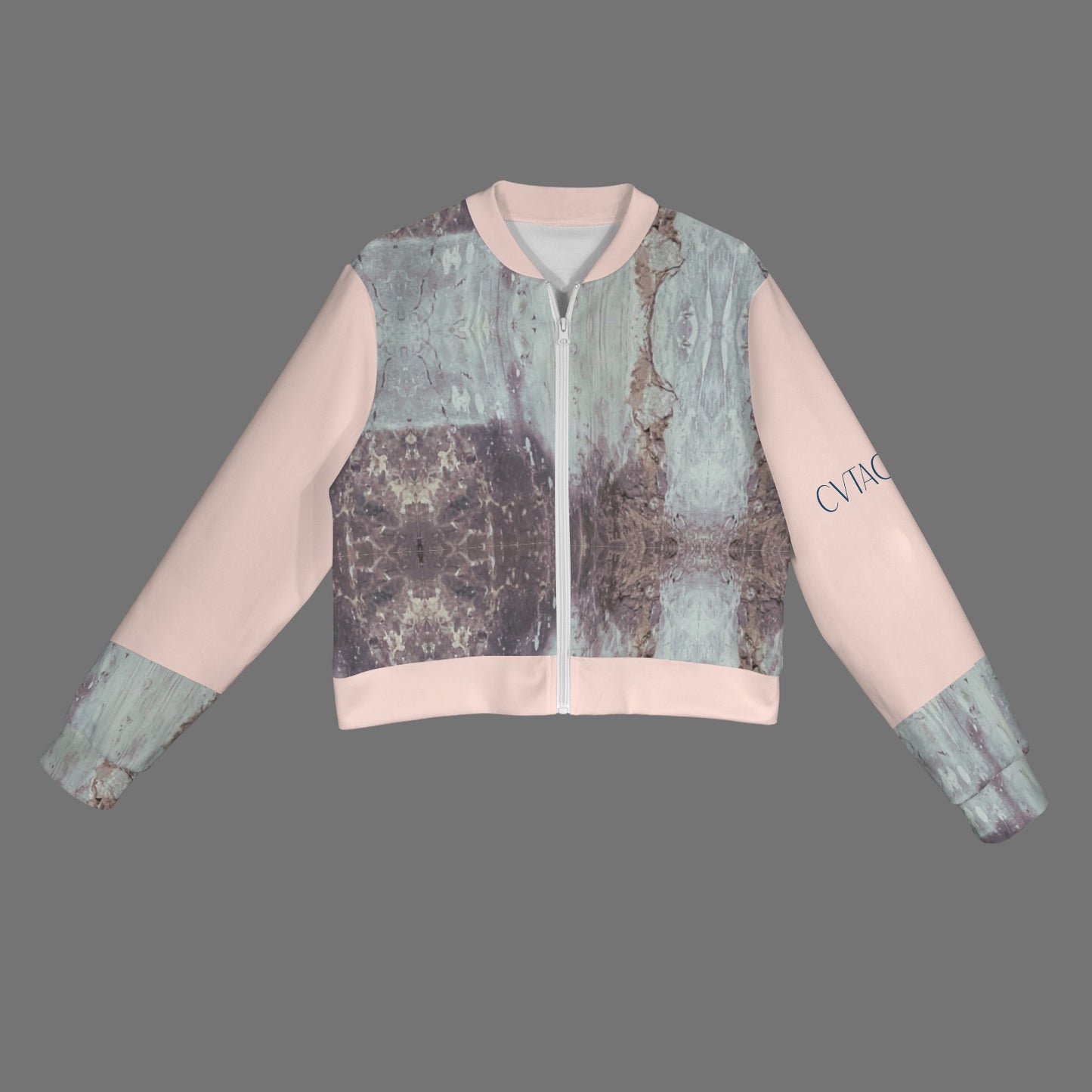 CVTACAMP .it Authentic Pink Concrete Women's Bomber