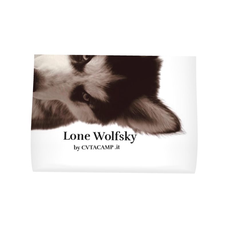 Lone Wolfsky™️ Non gioco a fingere | Cuccia per animali domestici (bianco/marrone) 