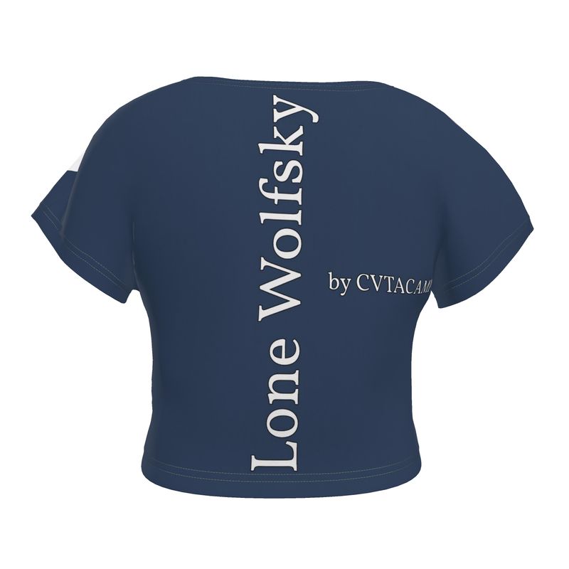 Lone Wolfsky™️ I Don’t Play Pretend | Crop Tee (Blue)