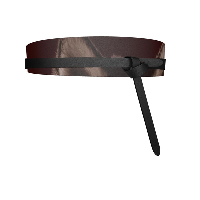 Lone Wolfsky™️ Avvolto nell'amore | Cintura in pelle (marrone) 