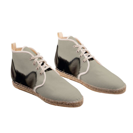 Espadrillas alte unisex Lone Wolfsky™️ (grano) 