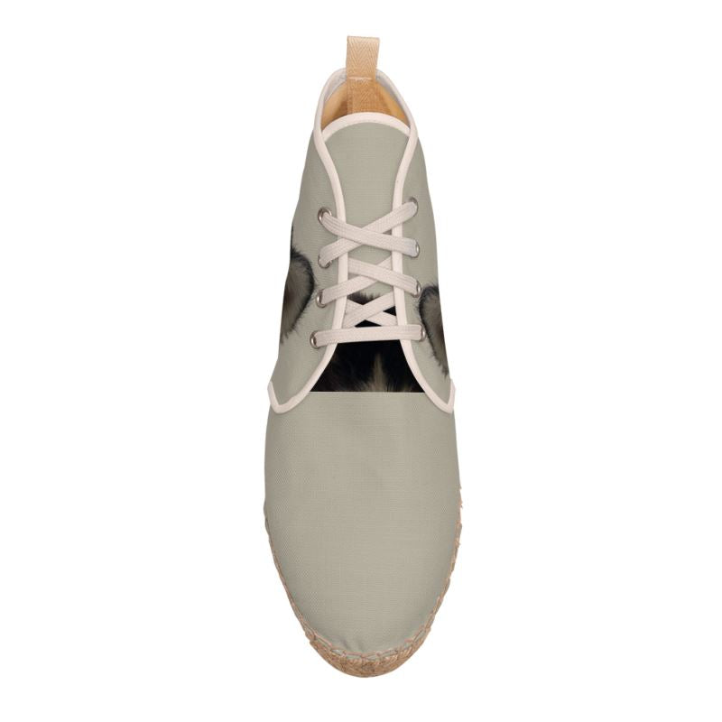 Lone Wolfsky™️ Unisex High Top Espadrilles (Wheat)