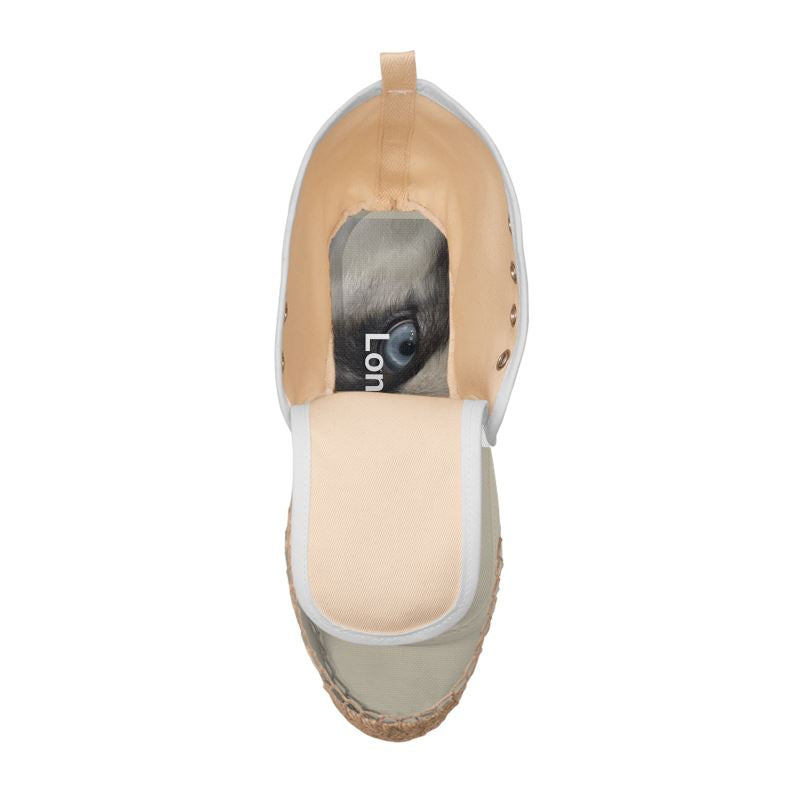 Lone Wolfsky™️ Unisex High Top Espadrilles (Wheat)