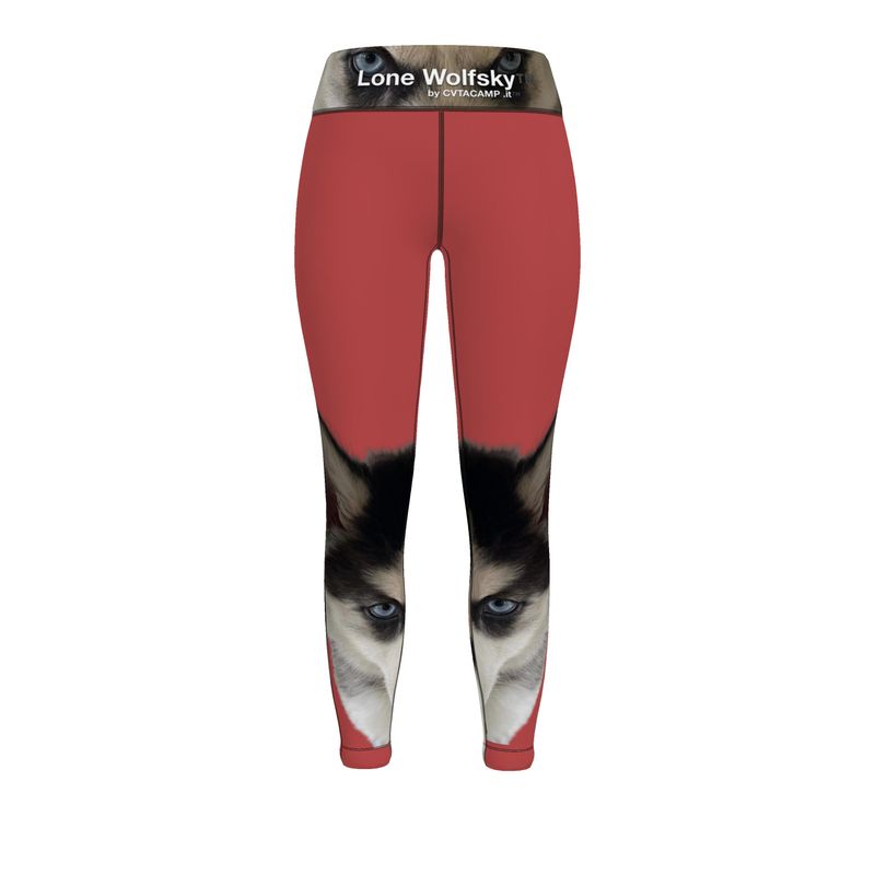 Leggings sportivi Lone Wolfsky™️ (cremisi)