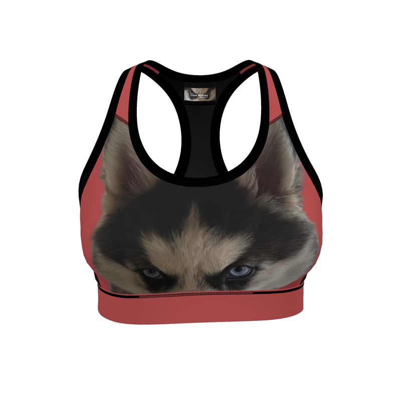 Reggiseno sportivo Lone Wolfsky™️ (cremisi) 