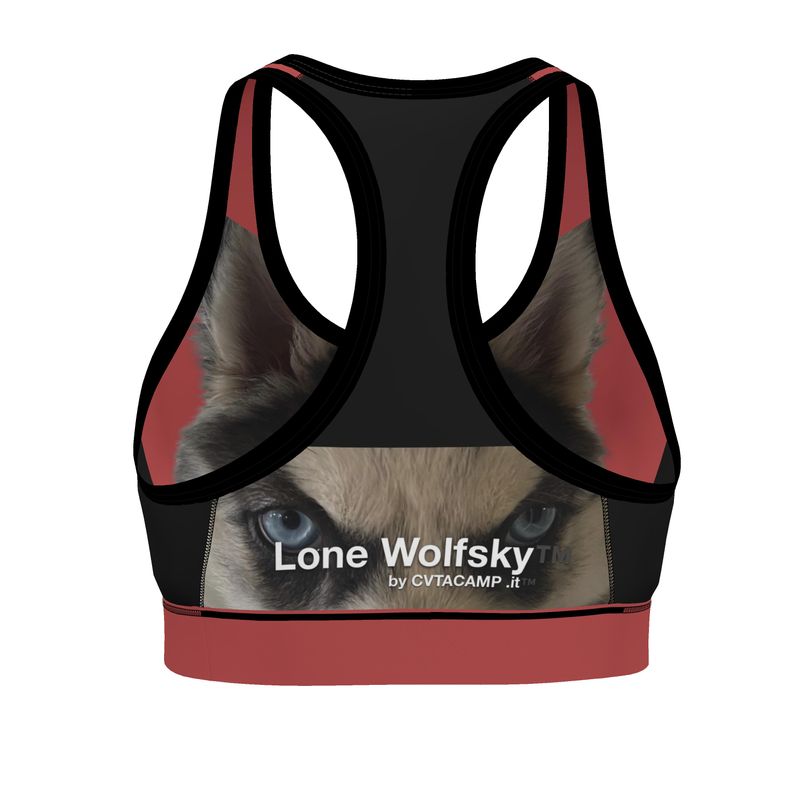 Reggiseno sportivo Lone Wolfsky™️ (cremisi) 