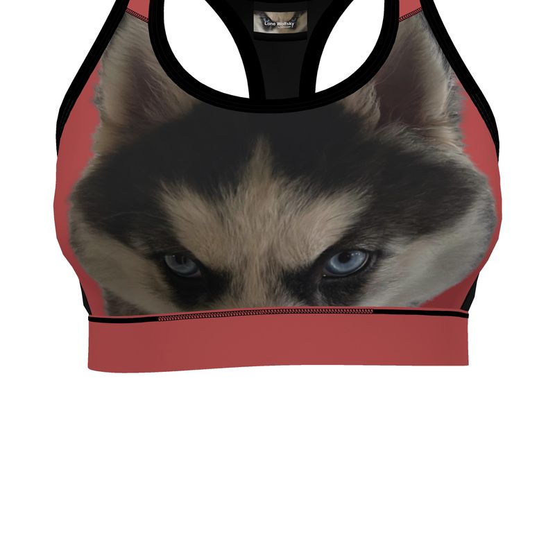 Reggiseno sportivo Lone Wolfsky™️ (cremisi) 