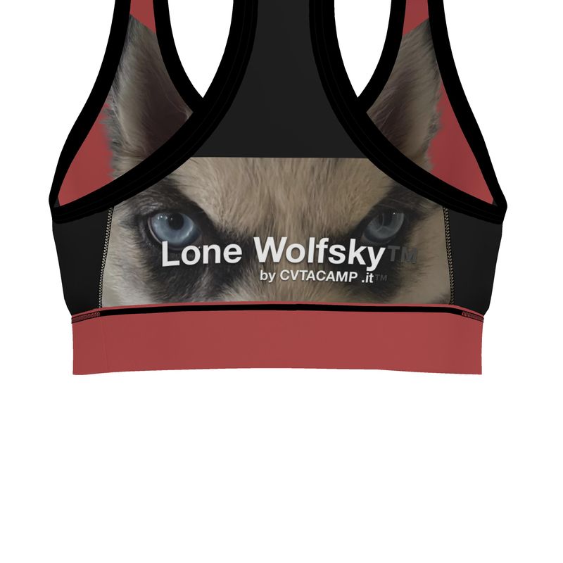 Reggiseno sportivo Lone Wolfsky™️ (cremisi) 