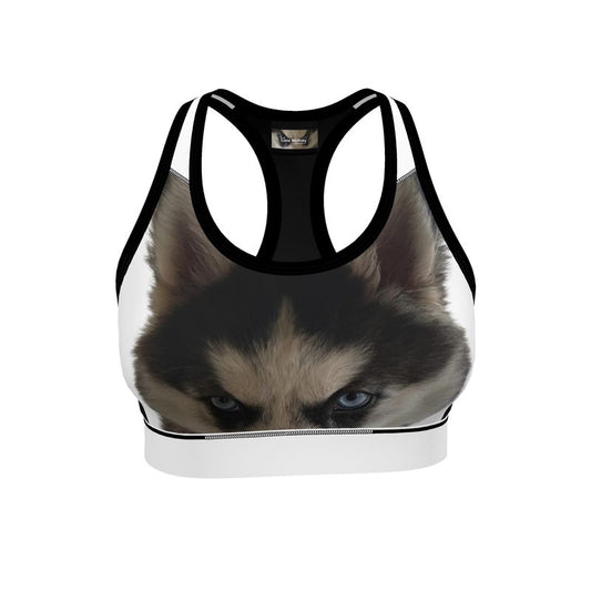 Lone Wolfsky™️ Sports Bra (White)