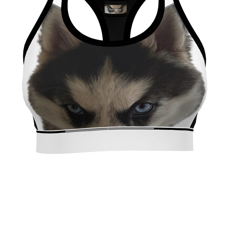 Lone Wolfsky™️ Sports Bra (White)