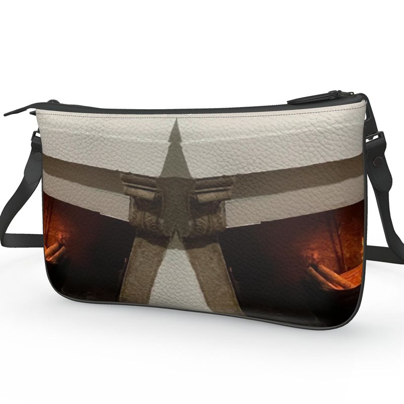 CVTACAMP .IT™️ Collezione Flames | Borsa a tracolla con doppia cerniera 