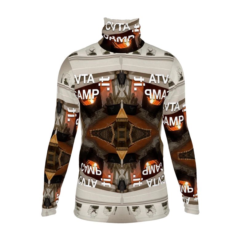Collezione Flames CVTACAMP .it™️ | Maglia a collo alto a maniche lunghe da uomo 