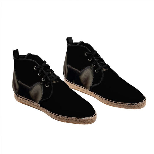 Espadrillas alte unisex Lone Wolfsky™️ (nere) 