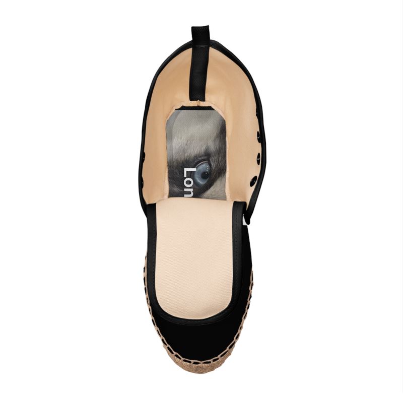 Espadrillas alte unisex Lone Wolfsky™️ (nere) 