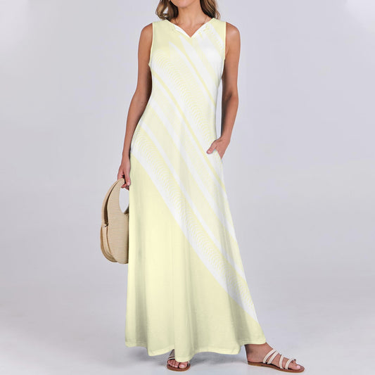 CVTACAMP .it Autentice Log Feather Maxi Dress (Sand)