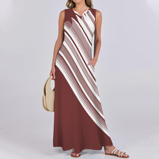 CVTACAMP .it Autentice Logo Feather Maxi Dress (Wine)