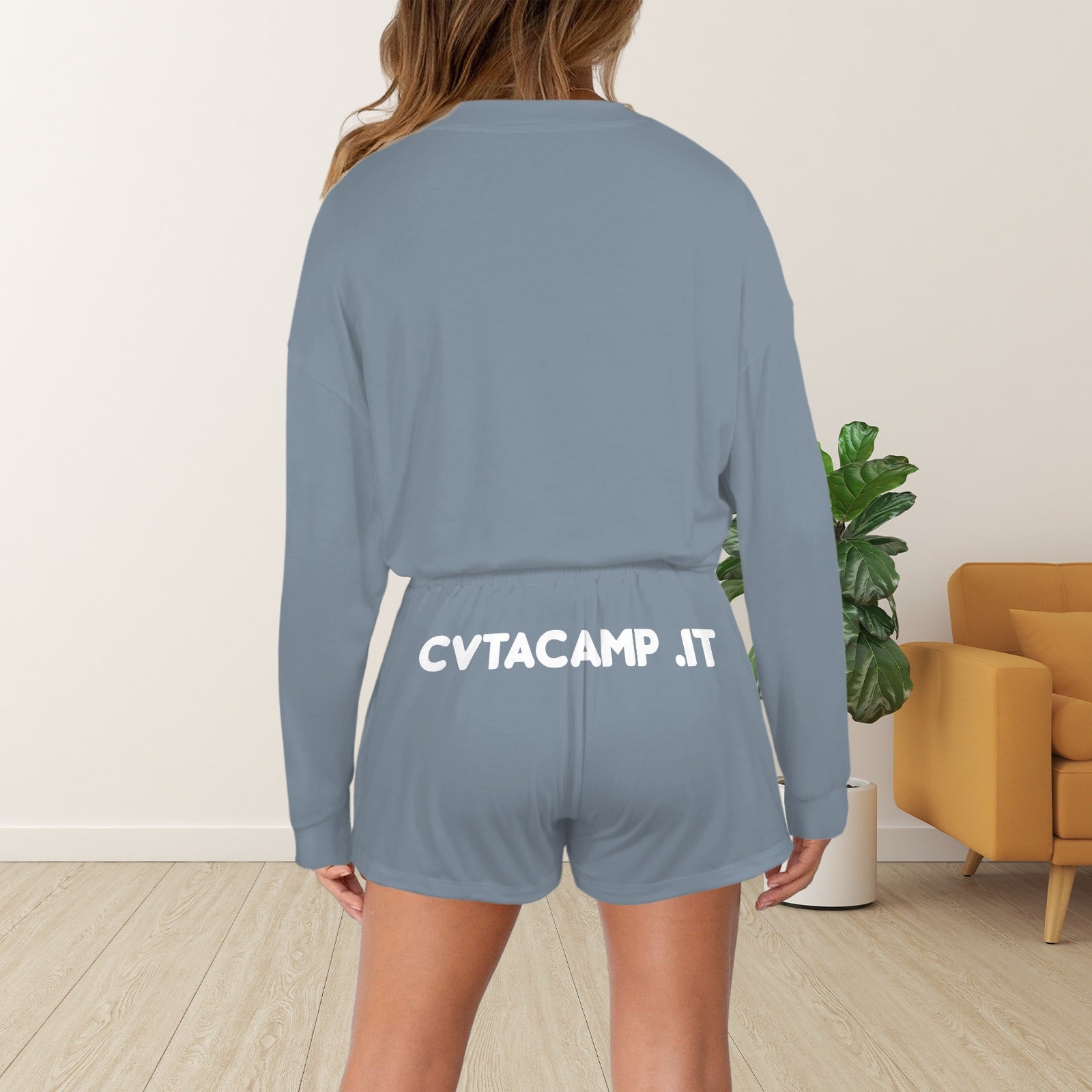 CVTACAMP .it Authentic Pajama Top & Shorts (Blu)