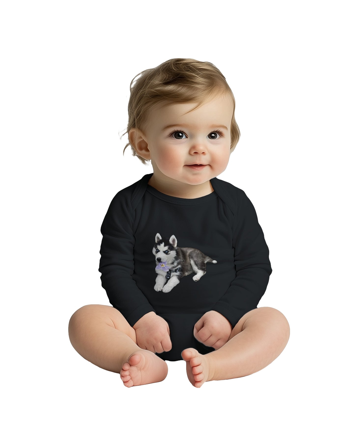 Lone Wolfsky™️ Bambini | Body da neonato in cotone a maniche lunghe