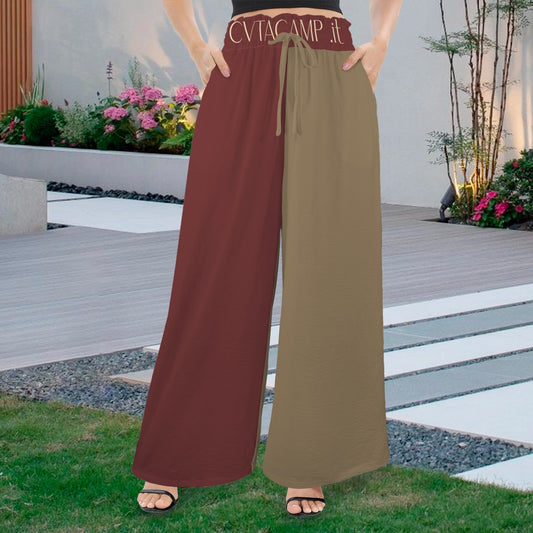 CVTACAMP .it Autentice Palazzo Pants (Wine &amp; Vine)