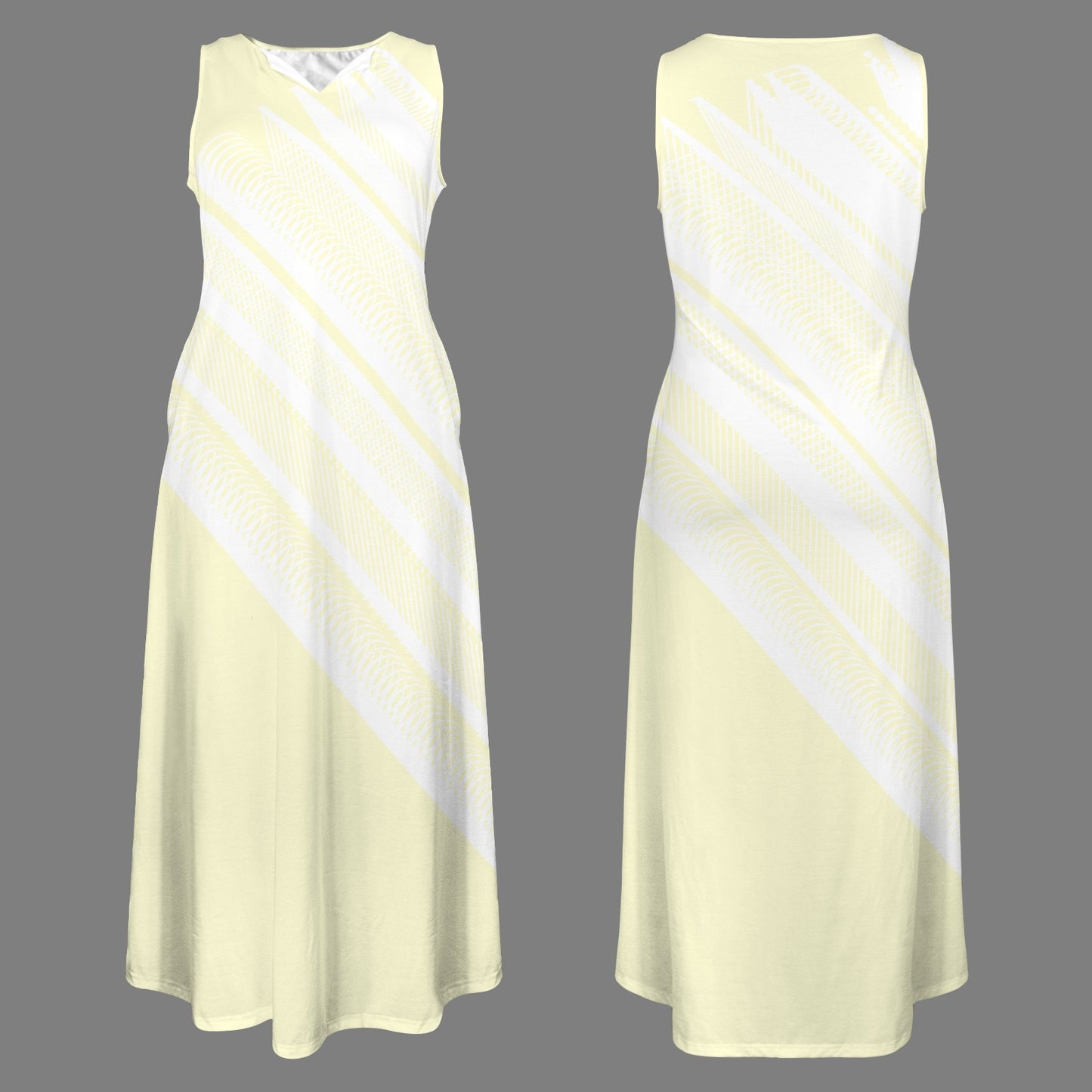 CVTACAMP .it Autentice Log Feather Maxi Dress (Sand)