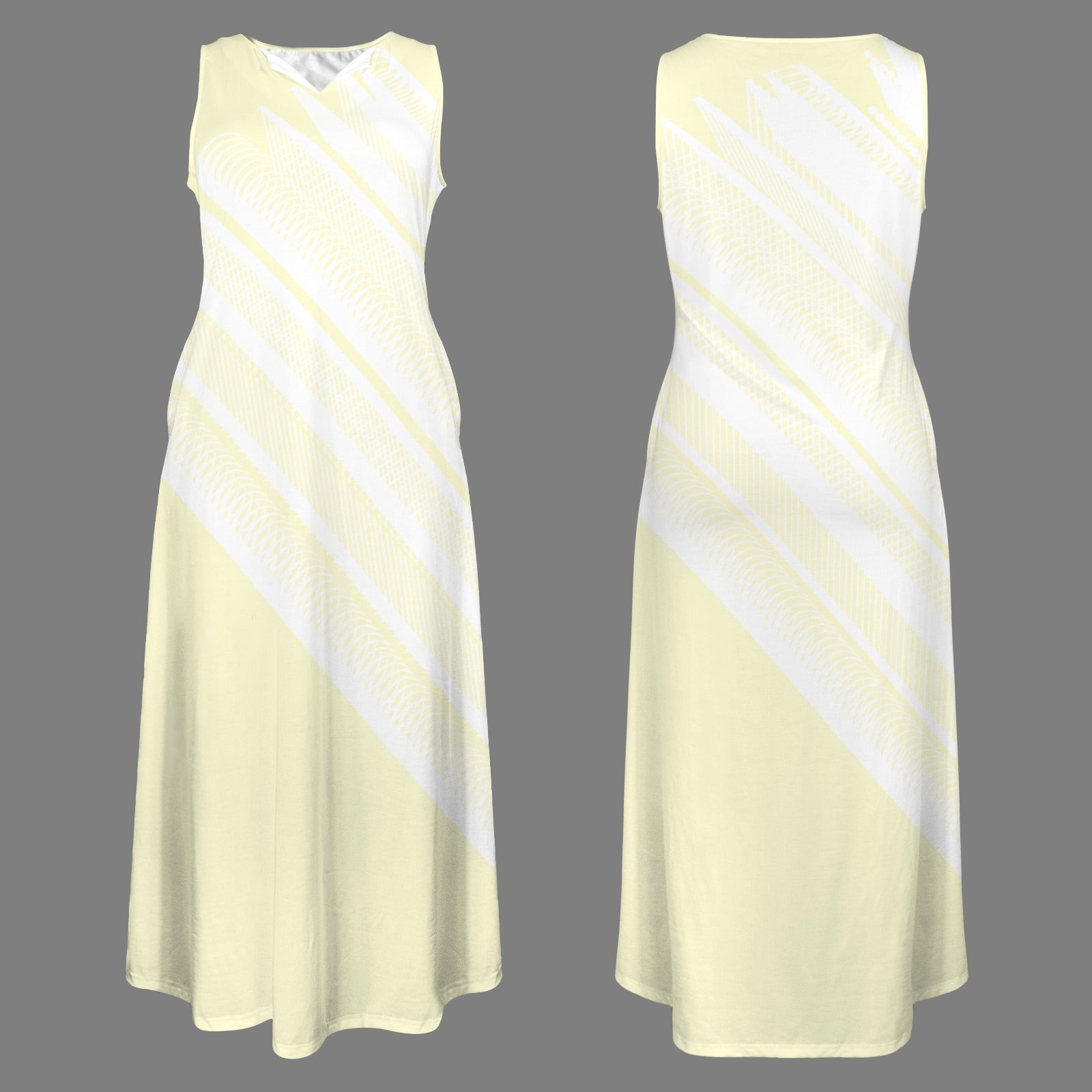 CVTACAMP .it Autentice Log Feather Maxi Dress (Sand)
