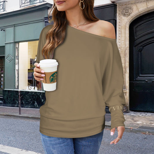 CVTACAMP .it Authentice Off-Shoulder Long Sleeve (Vine)