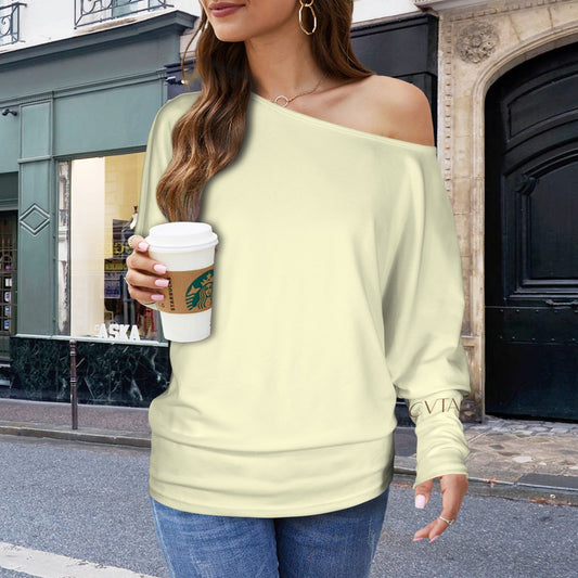 CVTACAMP .it Authentice Off-Shoulder Long Sleeve (Sand)